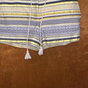 Loft Womens Dress Shorts Sz 4 Stripped design with Drawstring